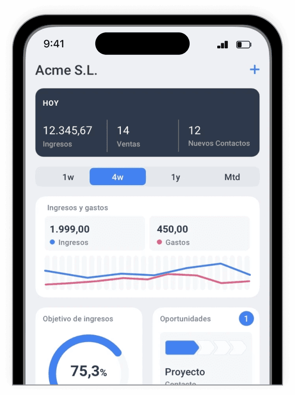 Dashboard móvil