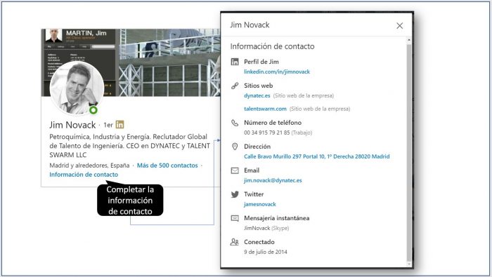Información de contacto del perfil de LinkedIn | Buscar Empleo en LinkedIn